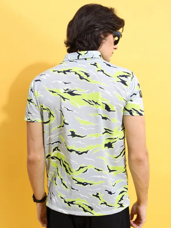 Printed Polo Collar T-shirt