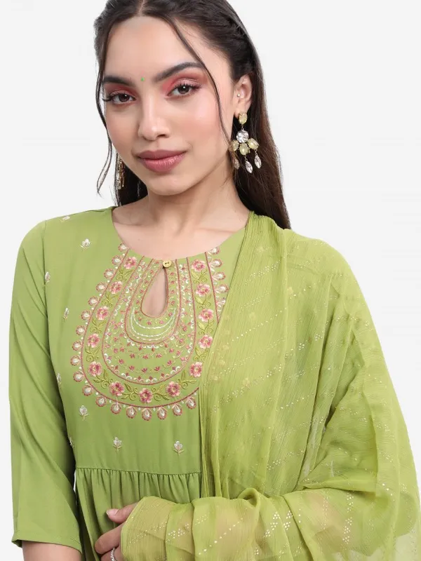Women Kurta With Palazzo And Dupatta