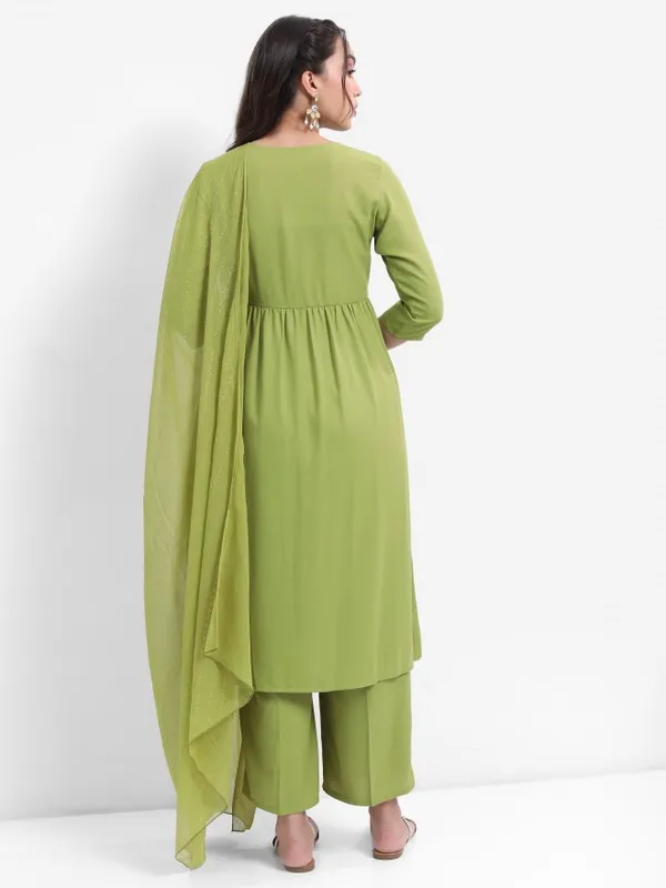 Women Kurta With Palazzo And Dupatta
