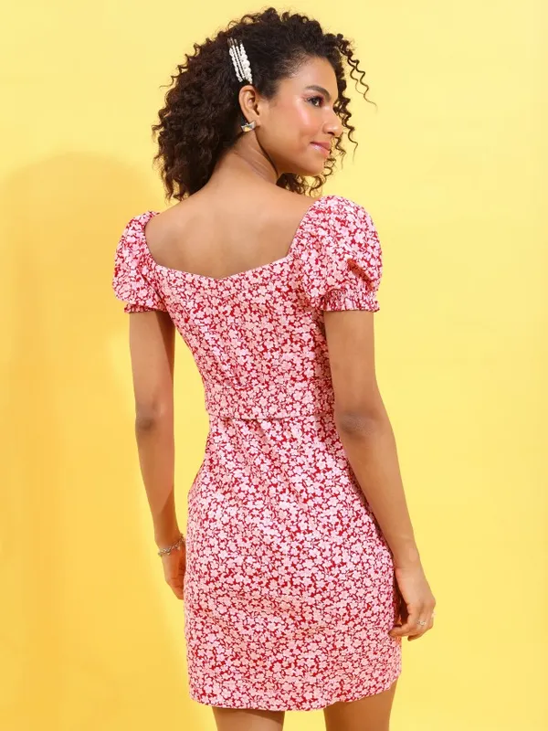  Tokyo Talkies Women Red Printed Sheath Dresses