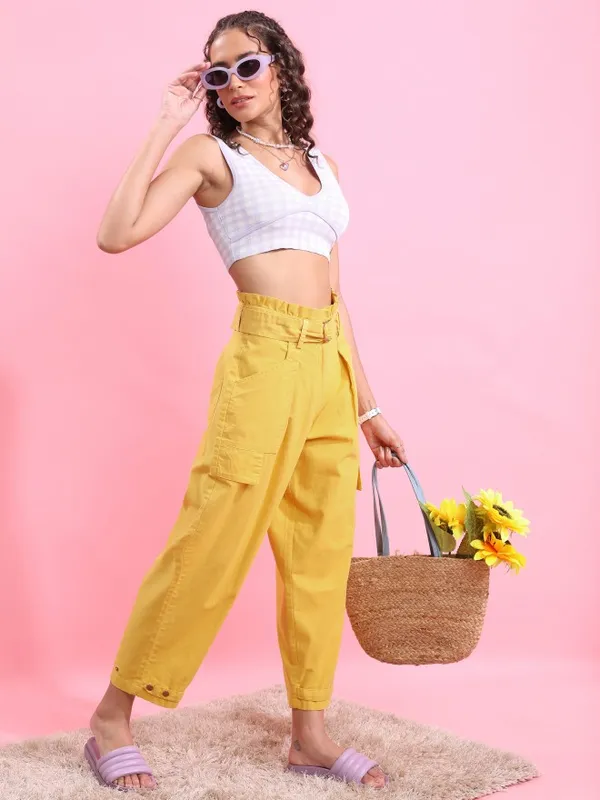 Solid Regular Fit Casual Trouser