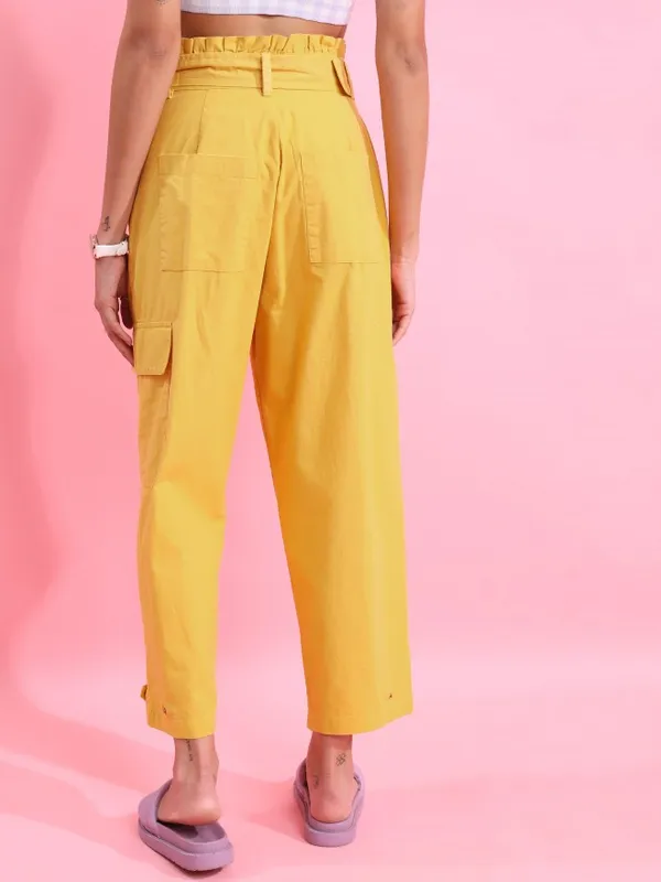Solid Regular Fit Casual Trouser