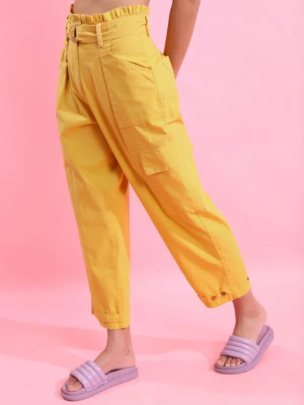 Solid Regular Fit Casual Trouser