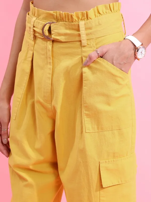 Solid Regular Fit Casual Trouser