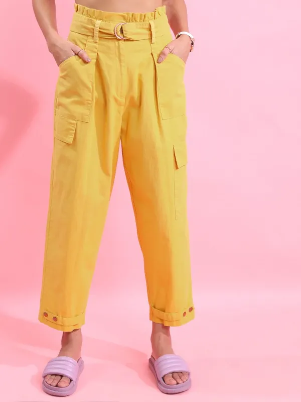 Solid Regular Fit Casual Trouser