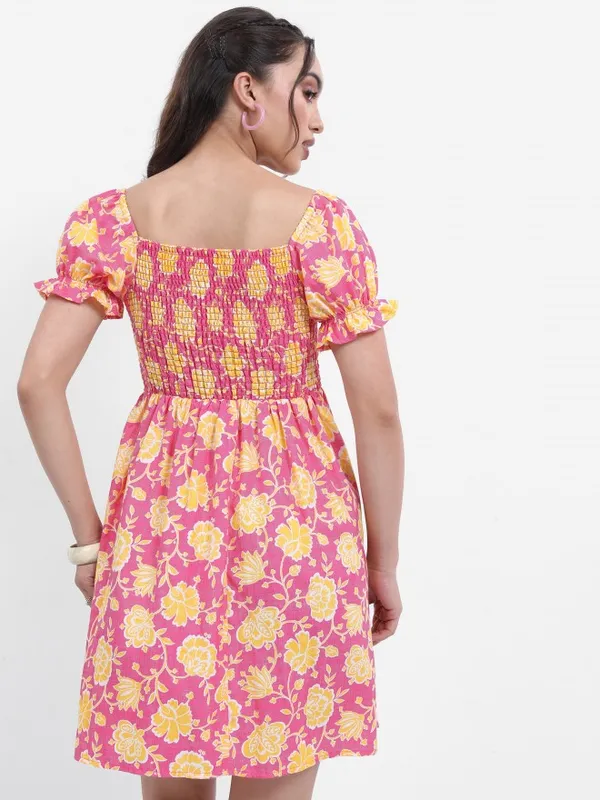 Printed Fit & Flare Dress
