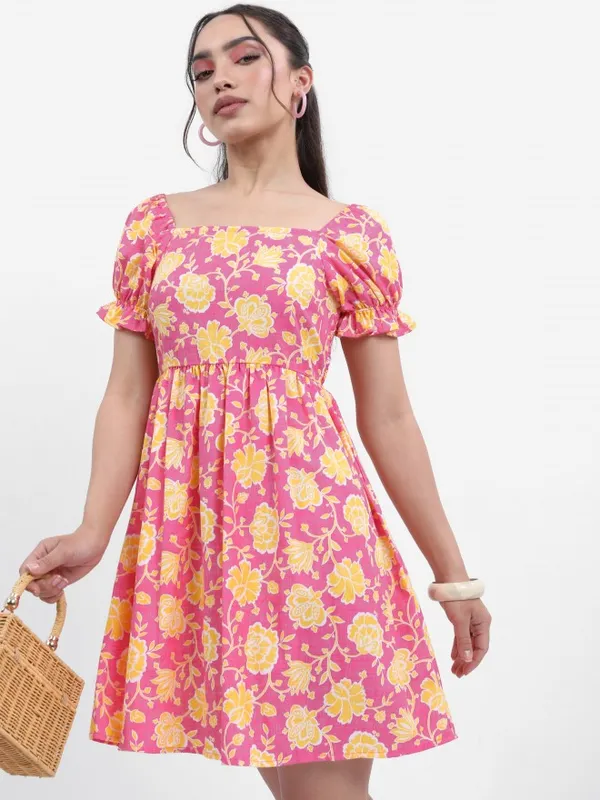 Printed Fit & Flare Dress
