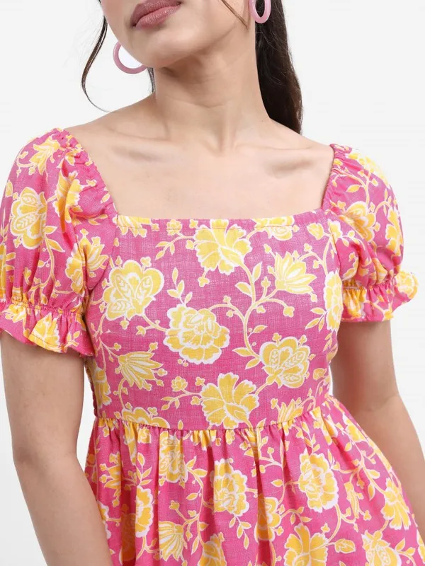 Printed Fit & Flare Dress