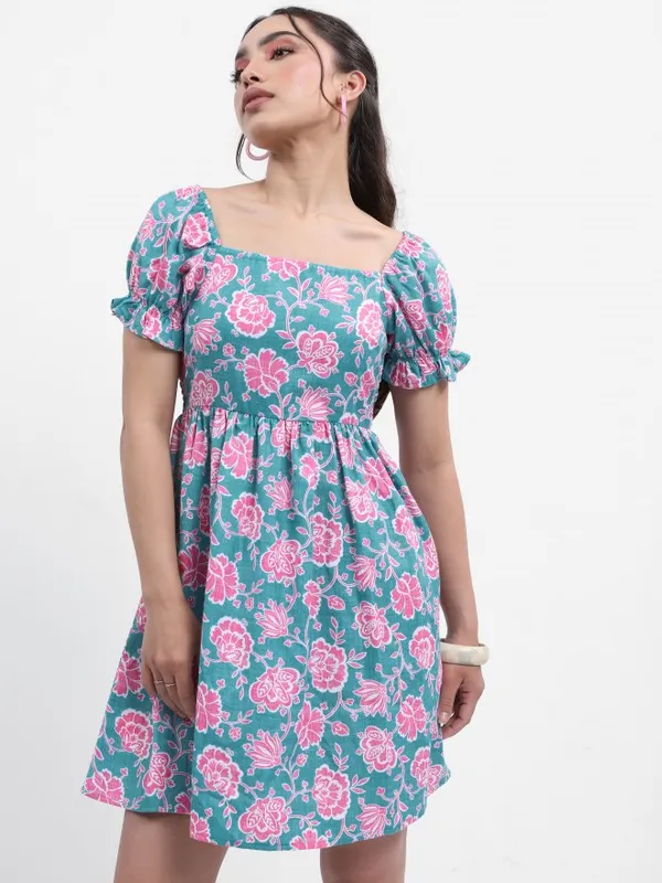 Printed Fit & Flare Dress