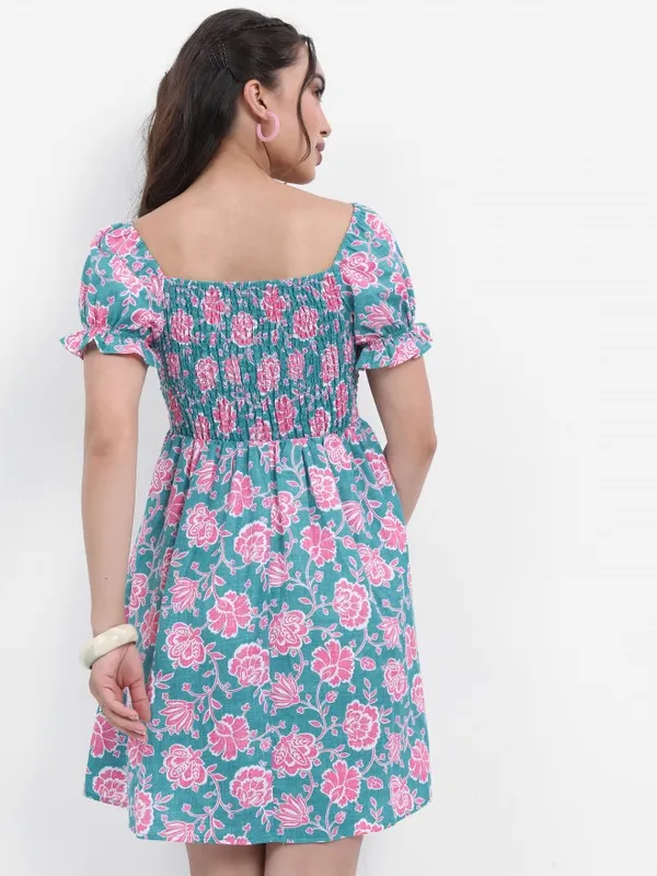 Printed Fit & Flare Dress