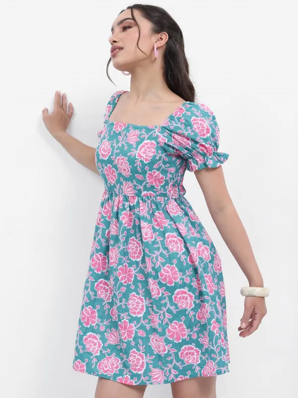 Printed Fit & Flare Dress