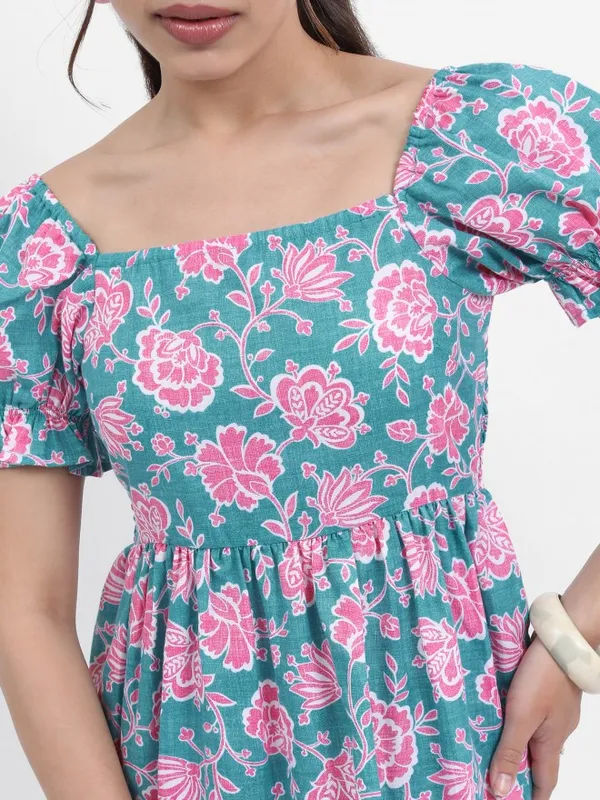 Printed Fit & Flare Dress