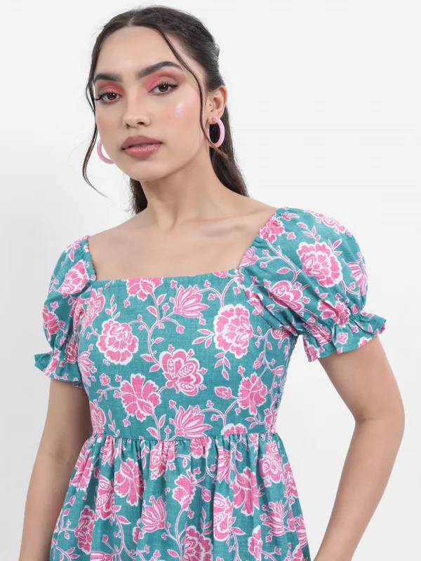 Printed Fit & Flare Dress