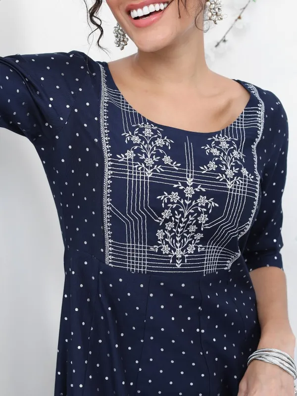 Printed A-Line Kurta