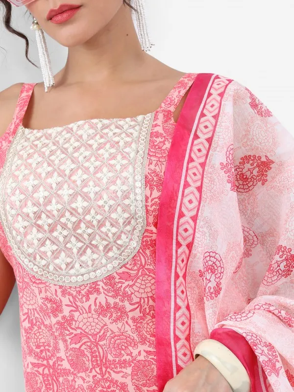 Women Kurta With Sharara & Dupatta