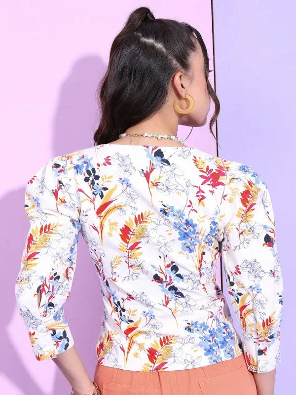  Tokyo Talkies Women Pink Printed Regular Tops