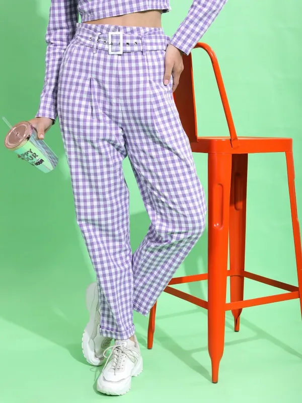 Tokyo Talkies Women Purple Top With Trouser