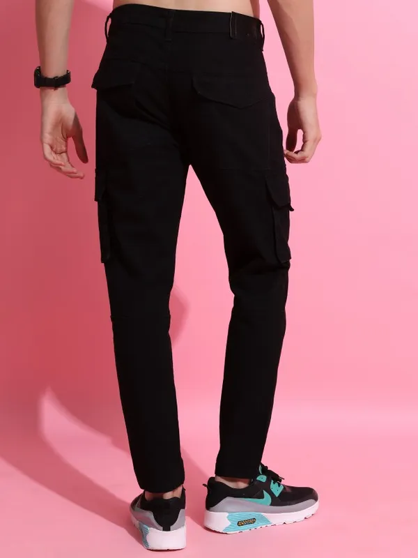  Highlander Men Black Skinny Fit Clean Look Jeans