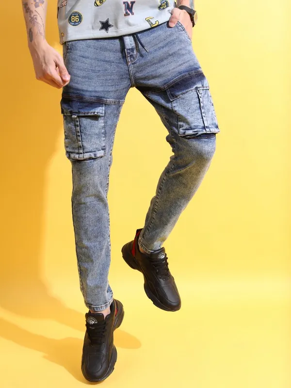  Highlander Men Blue Slim Fit Clean Look Jeans