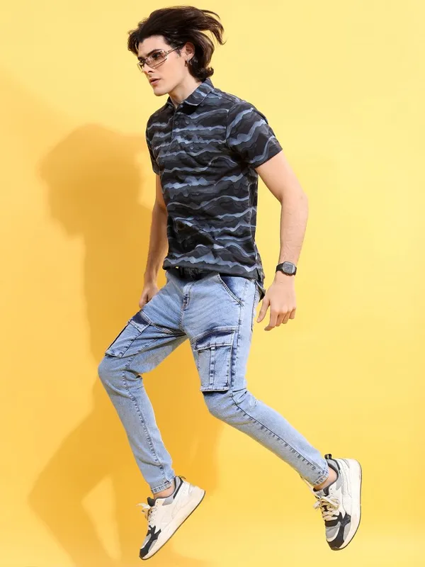  Highlander Men Blue Slim Fit Clean Look Jeans