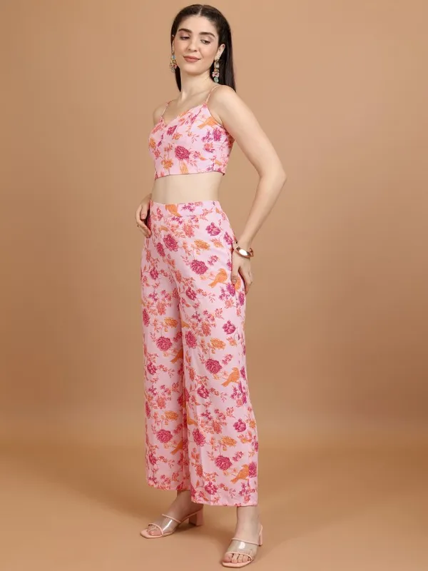  Vishudh Women Pink Striped Kurta Sets