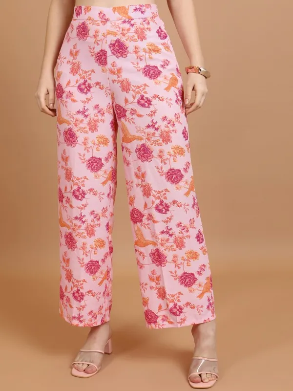  Vishudh Women Pink Striped Kurta Sets