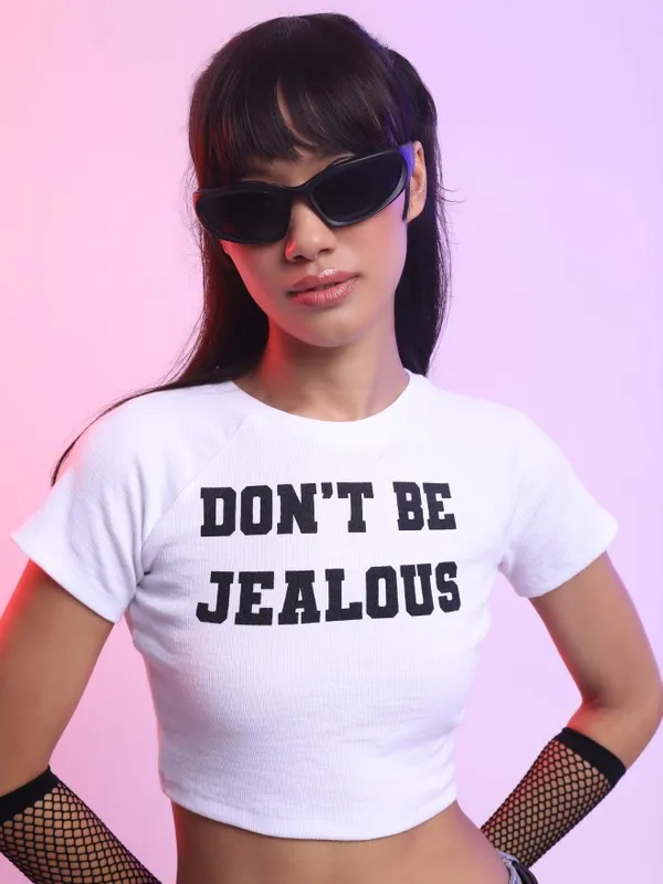  Tokyo Talkies Women White Printed Regular Tops