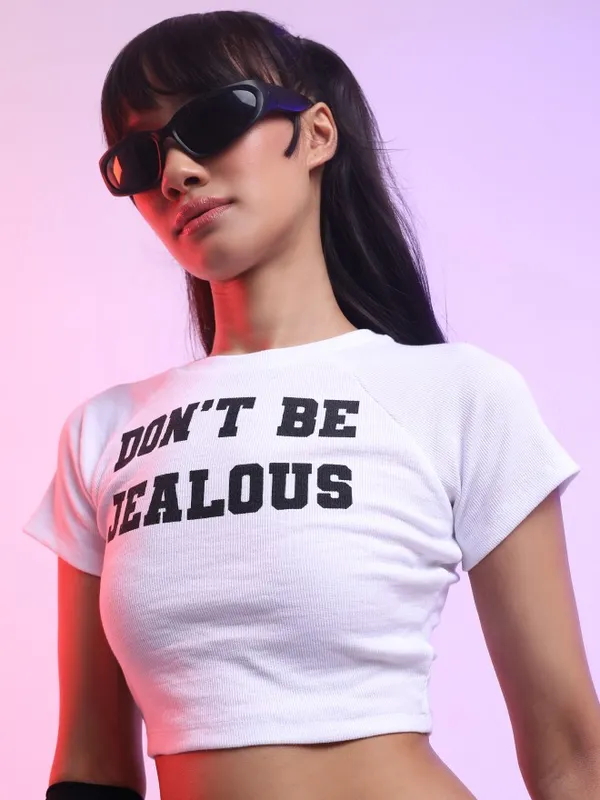  Tokyo Talkies Women White Printed Regular Tops