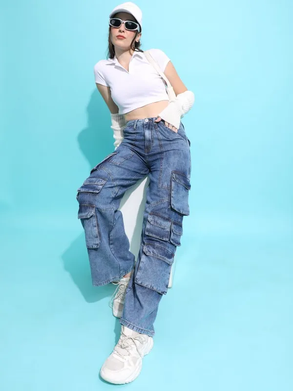 Tokyo Talkies Women White Solid Fitted Top