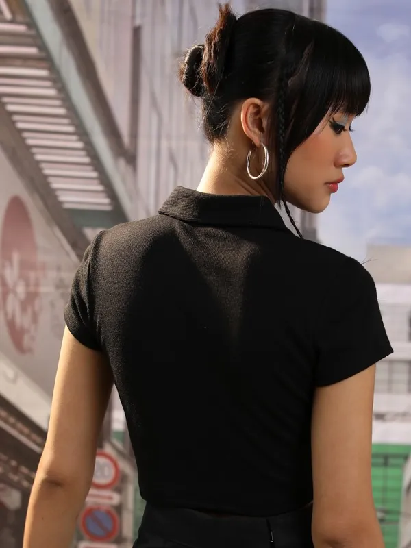  Tokyo Talkies Women Black Solid Tank Tops