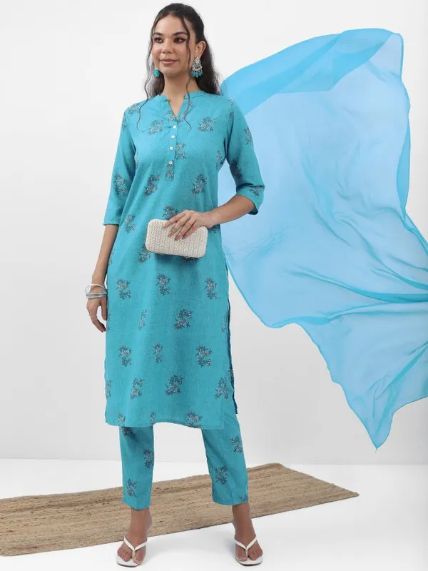 Women Kurta With Pant & Dupatta