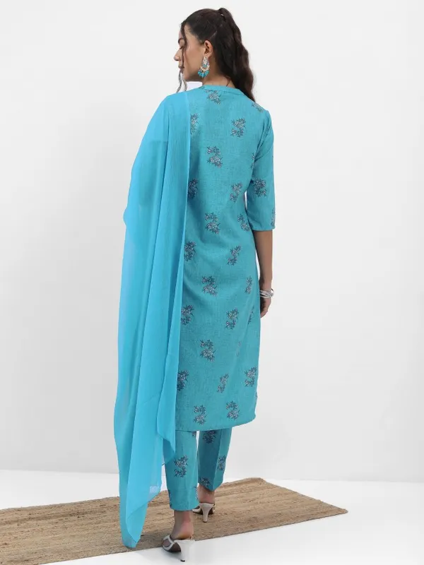 Women Kurta With Pant & Dupatta