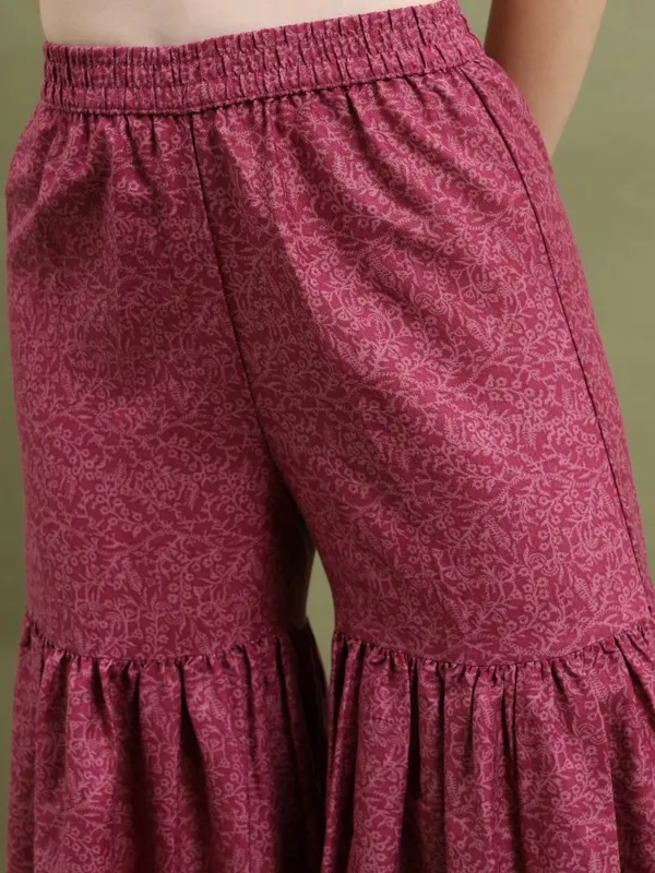 Women Kurta With Sharara & Dupatta