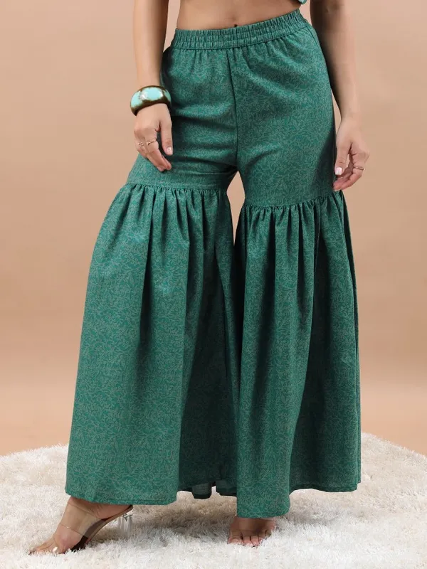  Ketch Women Teal Printed Kurta Sets