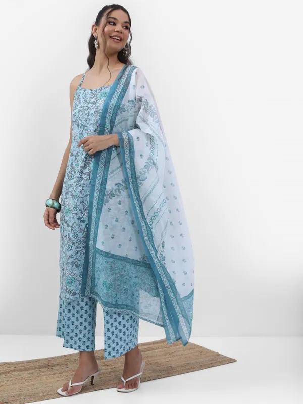  Ketch Women Turquoise Kurta Sets