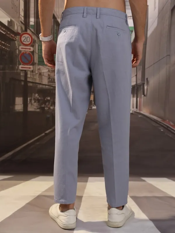 Men Straight Fit Casual Trouser