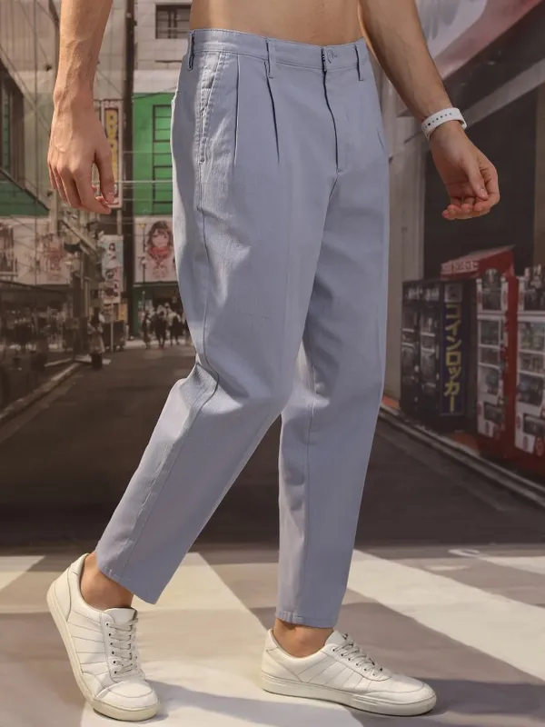 Men Straight Fit Casual Trouser