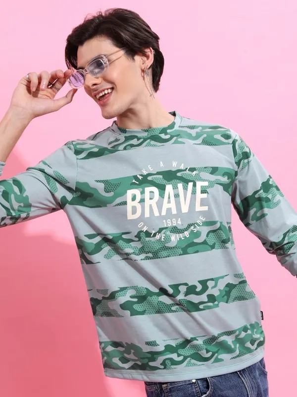 Men Printed Round Neck T-Shirt
