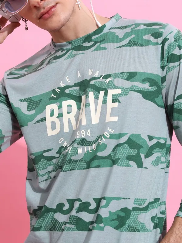Men Printed Round Neck T-Shirt