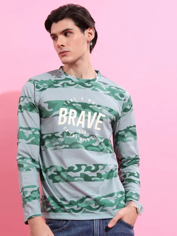 Men Printed Round Neck T-Shirt