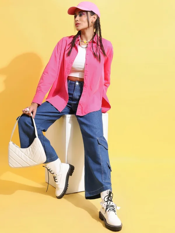 Women Solid Casual Shirt