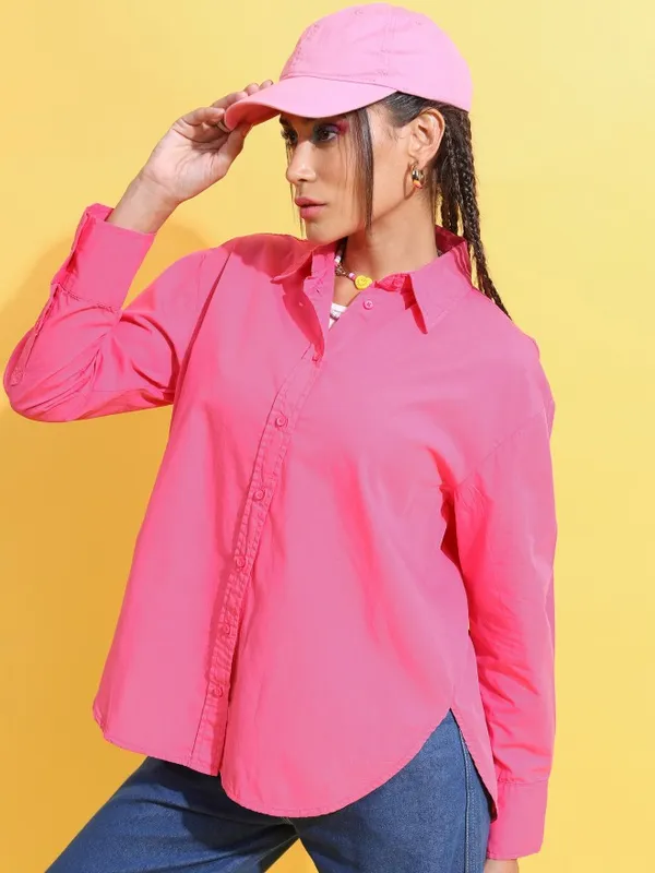 Women Solid Casual Shirt