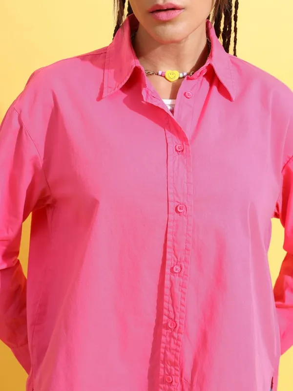 Women Solid Casual Shirt