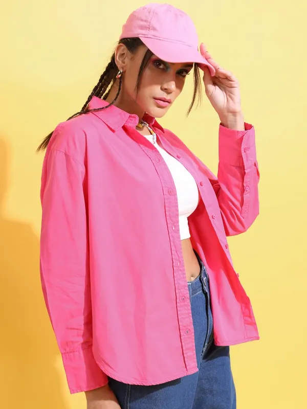 Women Solid Casual Shirt