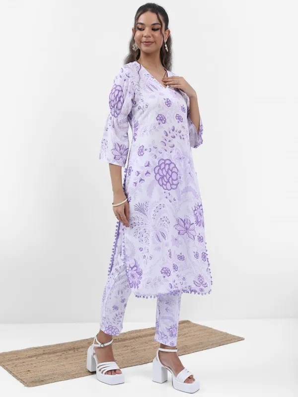  Vishudh Women Lavender Kurta Sets