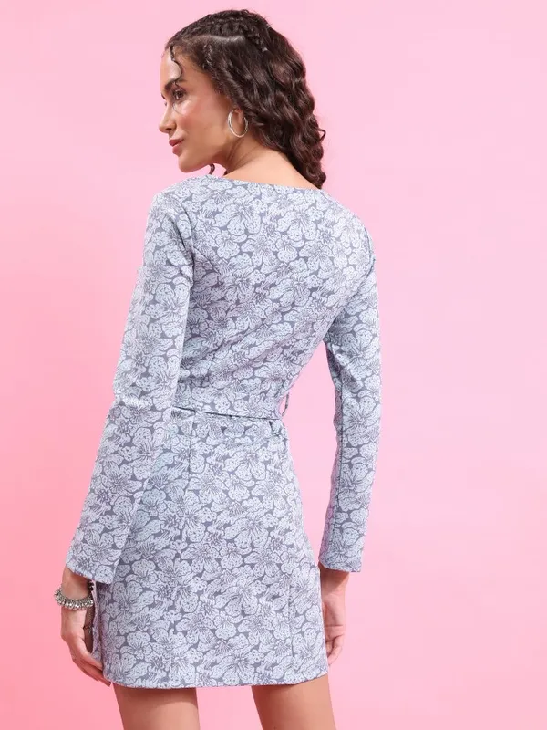 Printed A-Line Dress