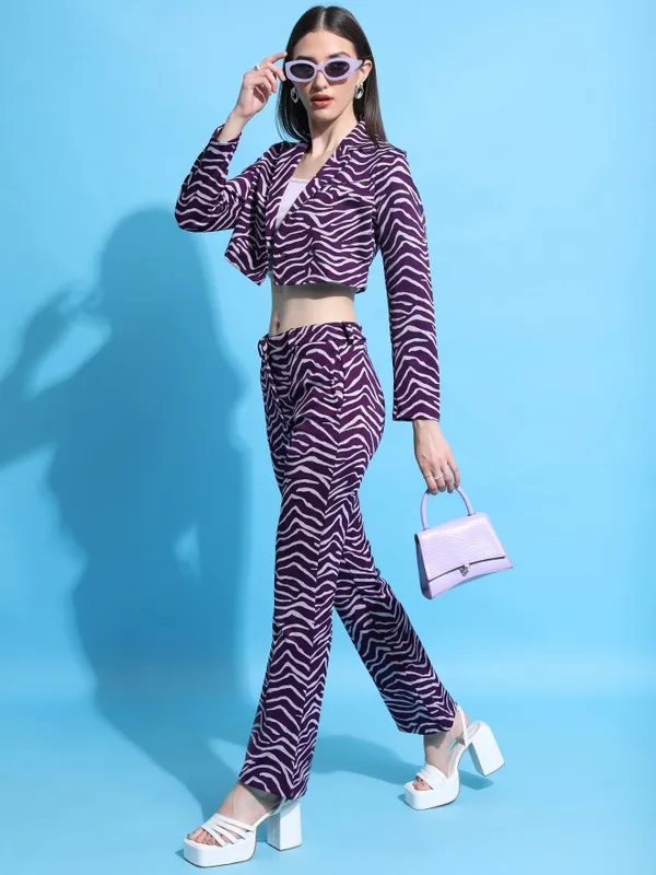  Tokyo Talkies Women Purple Co-Ords