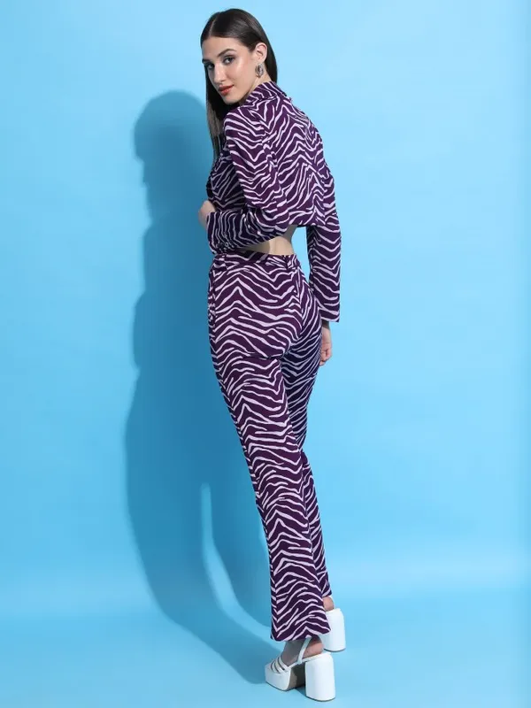  Tokyo Talkies Women Purple Co-Ords