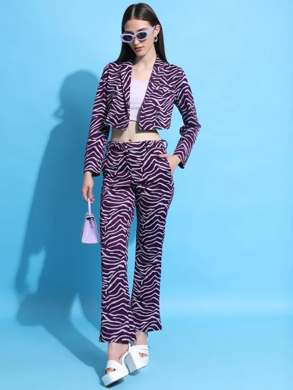  Tokyo Talkies Women Purple Co-Ords