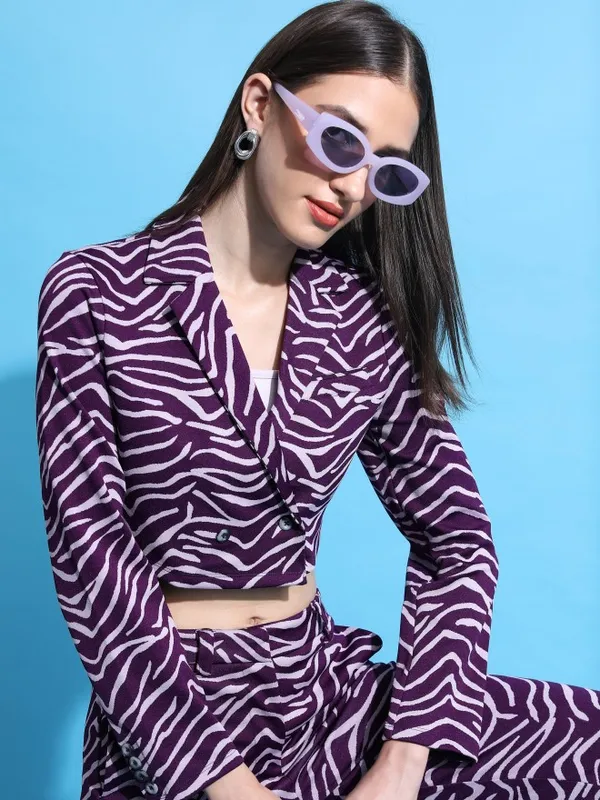  Tokyo Talkies Women Purple Co-Ords